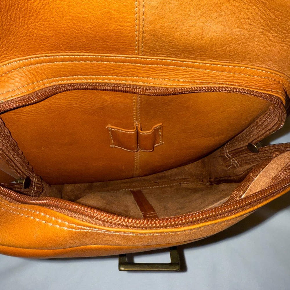 QVC Tan Leather Backpack - Picture 10 of 10